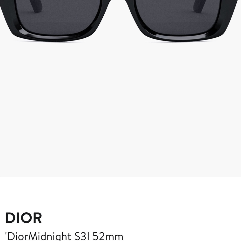 Dior Black Rectangular Sunglasses With Dark Lenses - image 2